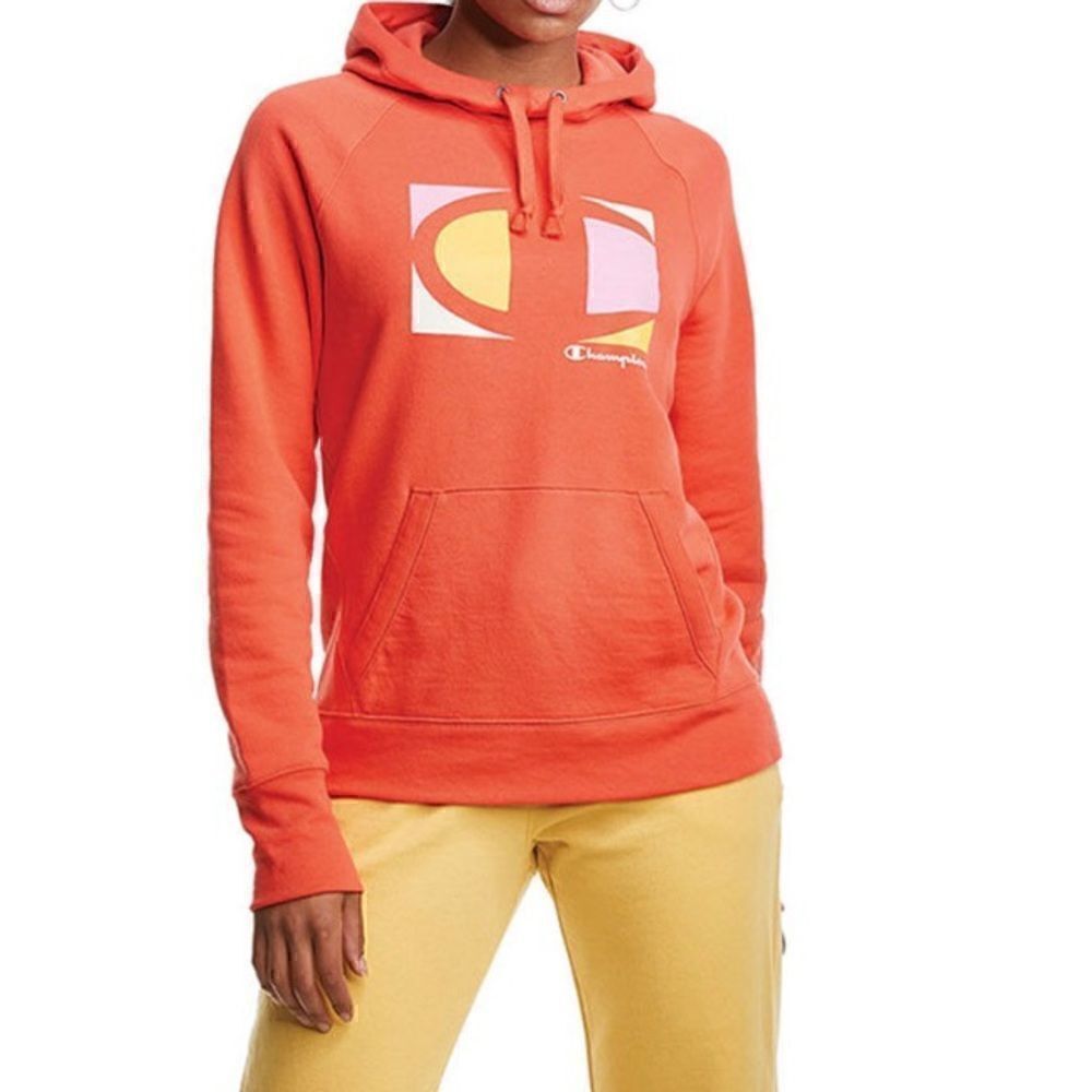 NWT Champion Orange Pullover Drawstring Hoodie PowerBlend Fabric Size 1X